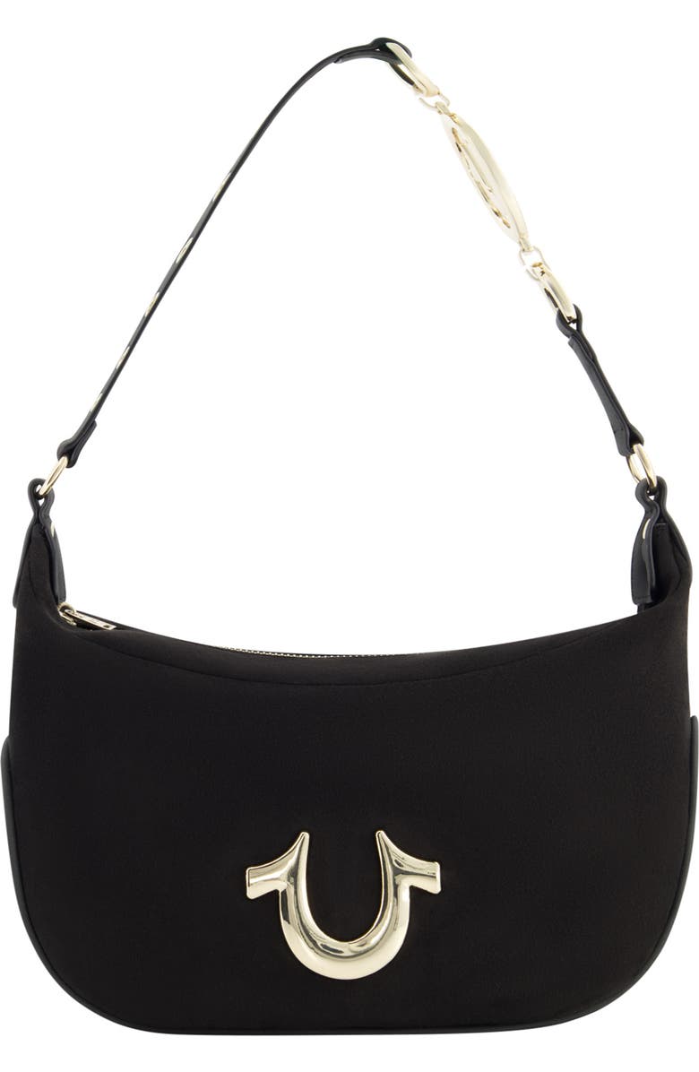 True Religion Horseshoe Link Shoulder Bag, Main, color, Black