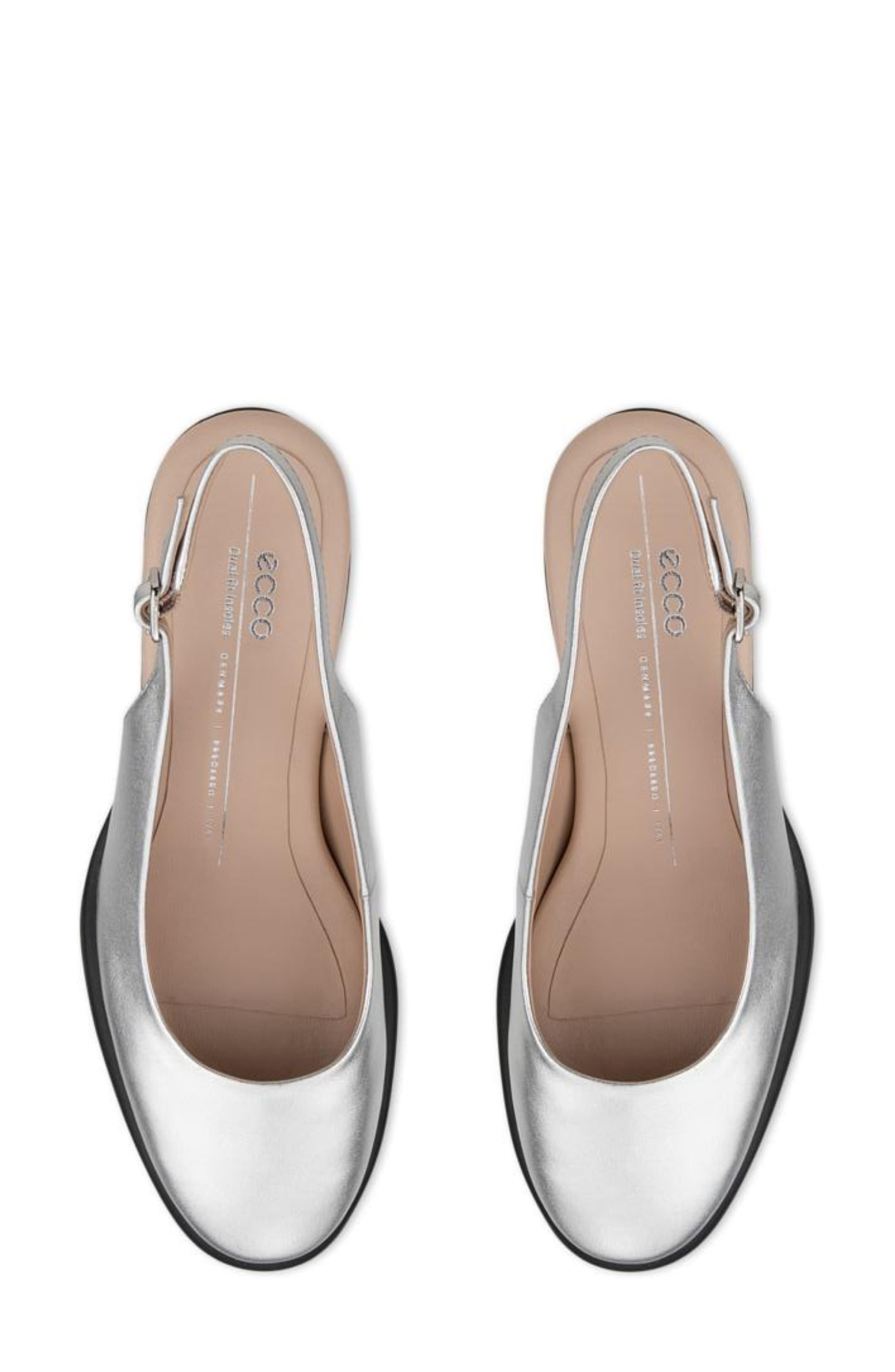 Sculpted LX 55 Slingback Pump, Alternate, color, PURE SILVER