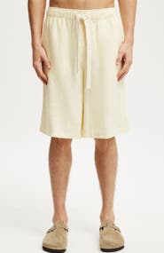 Cotton On Men's Baggy Linen Short