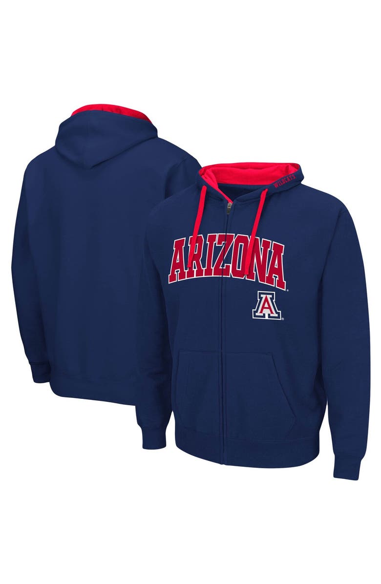 COLOSSEUM Men's Colosseum Navy Arizona Wildcats Big & Tall Full-Zip Hoodie, Main, color, Navy