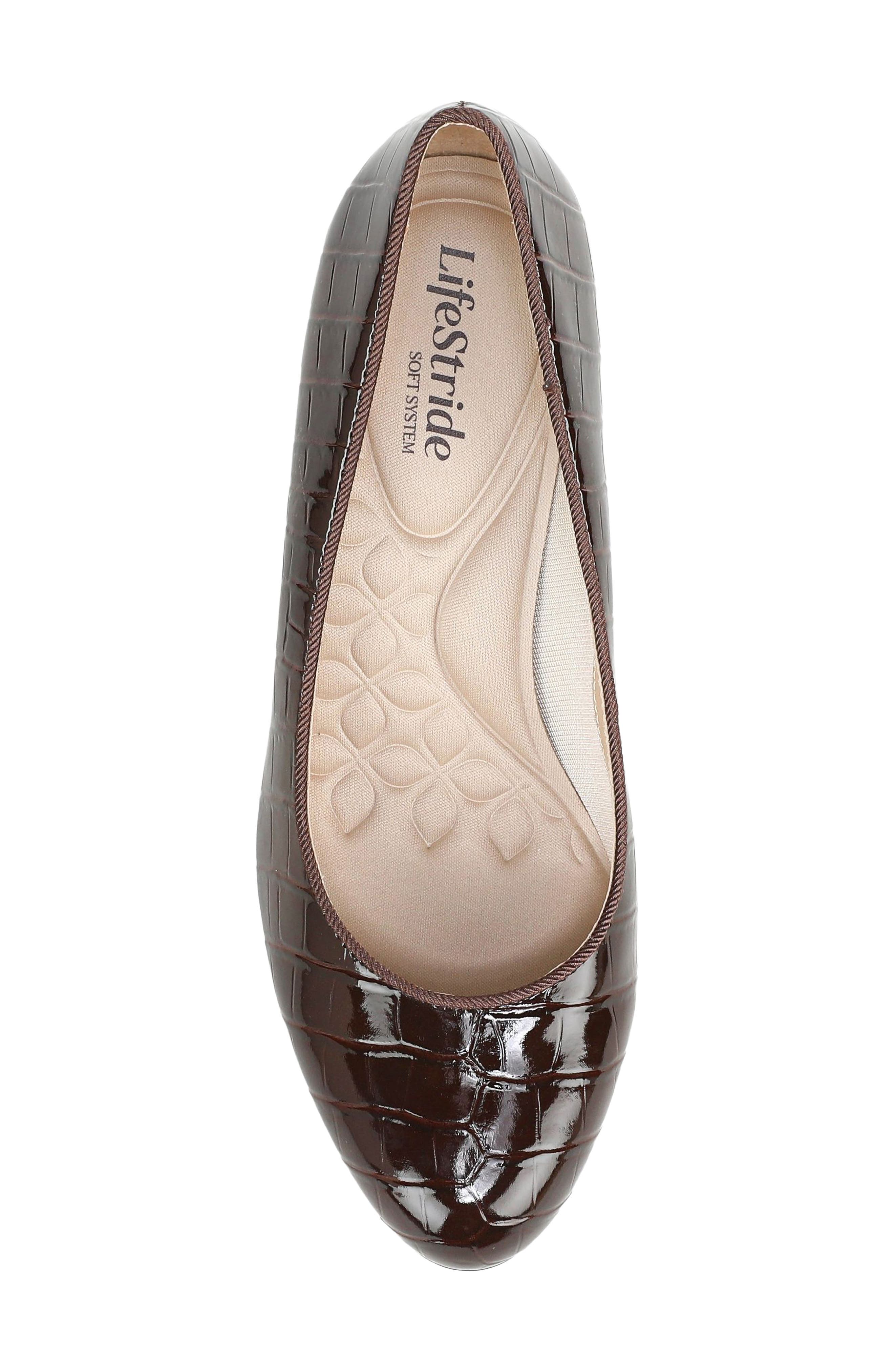 Parigi Croc Embossed Faux Leather Pump, Alternate, color, DARK CHOCOLATE