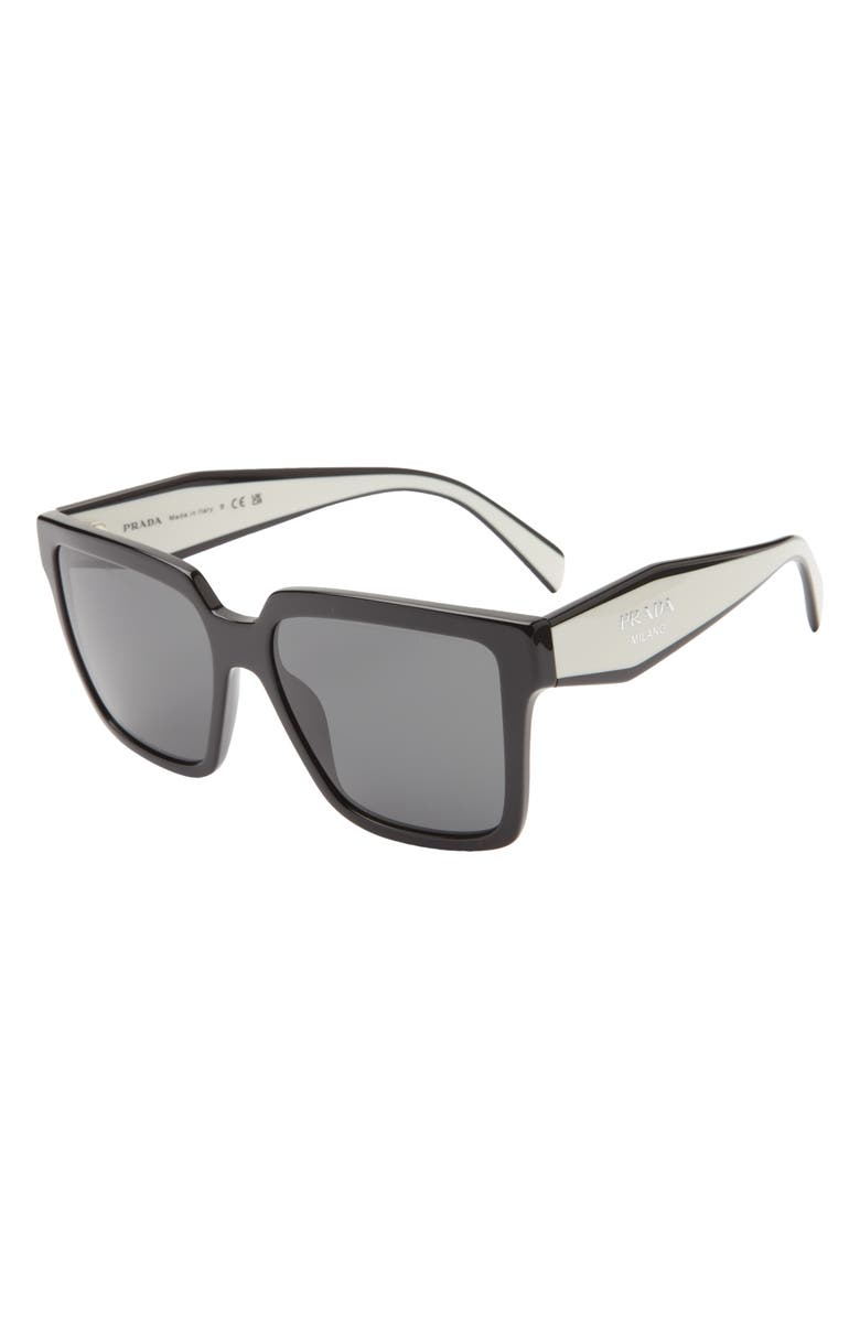 Prada 56mm Square Sunglasses, Alternate, color,