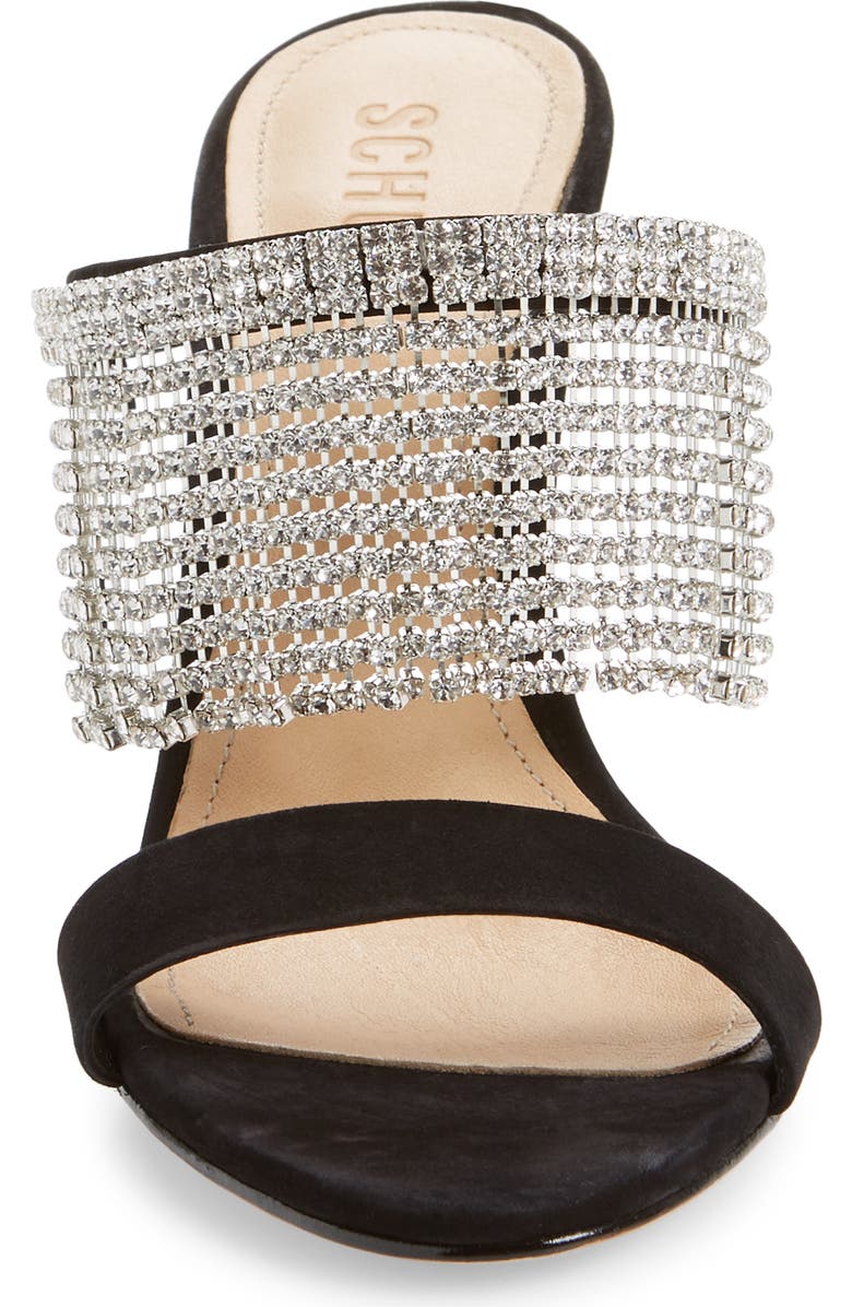 Schutz Sania Crystal Fringe Slide Sandal, Alternate, color,