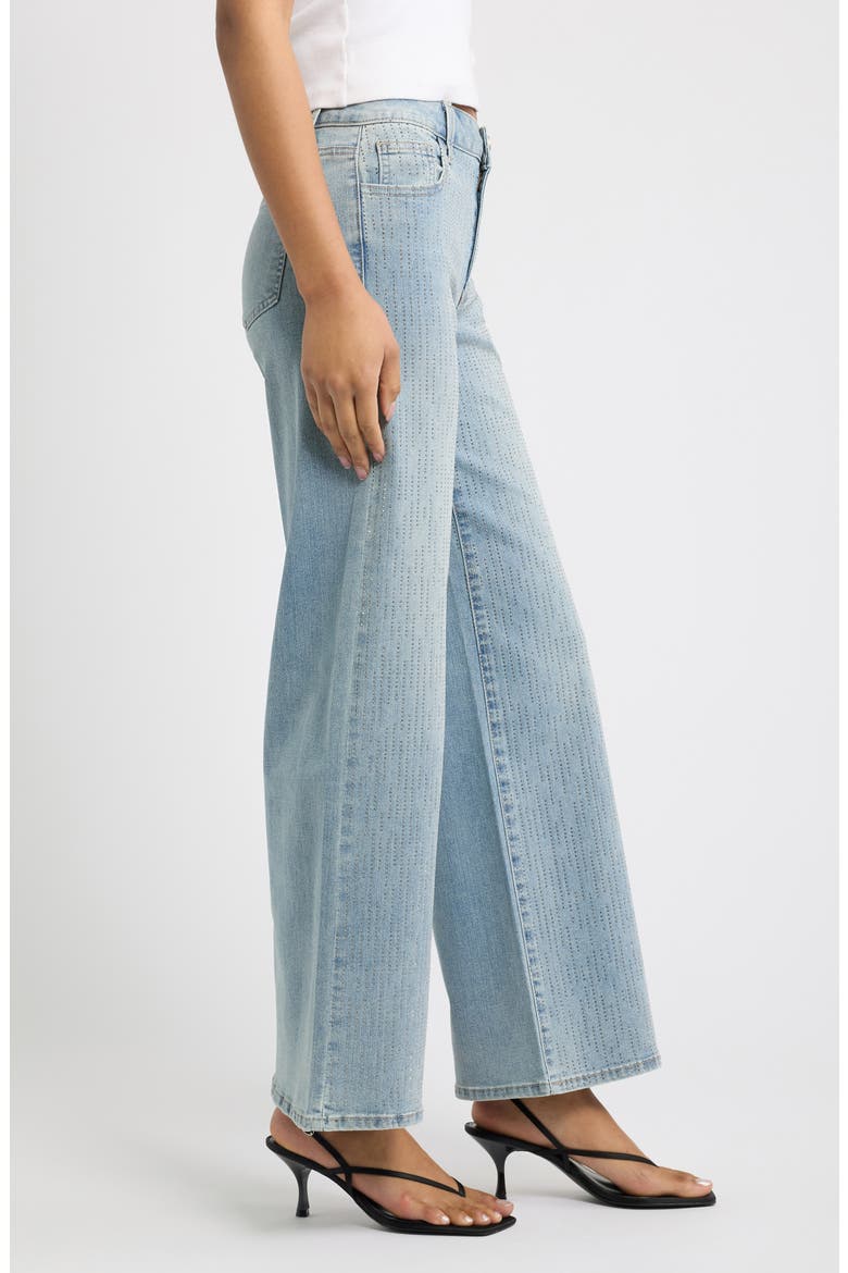 Rhinestone Embellished Wide Leg Jeans, Alternate, color, LAS VEGAS