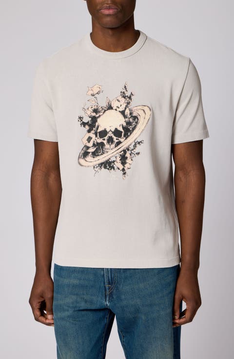 Skull Floral Graphic T-Shirt