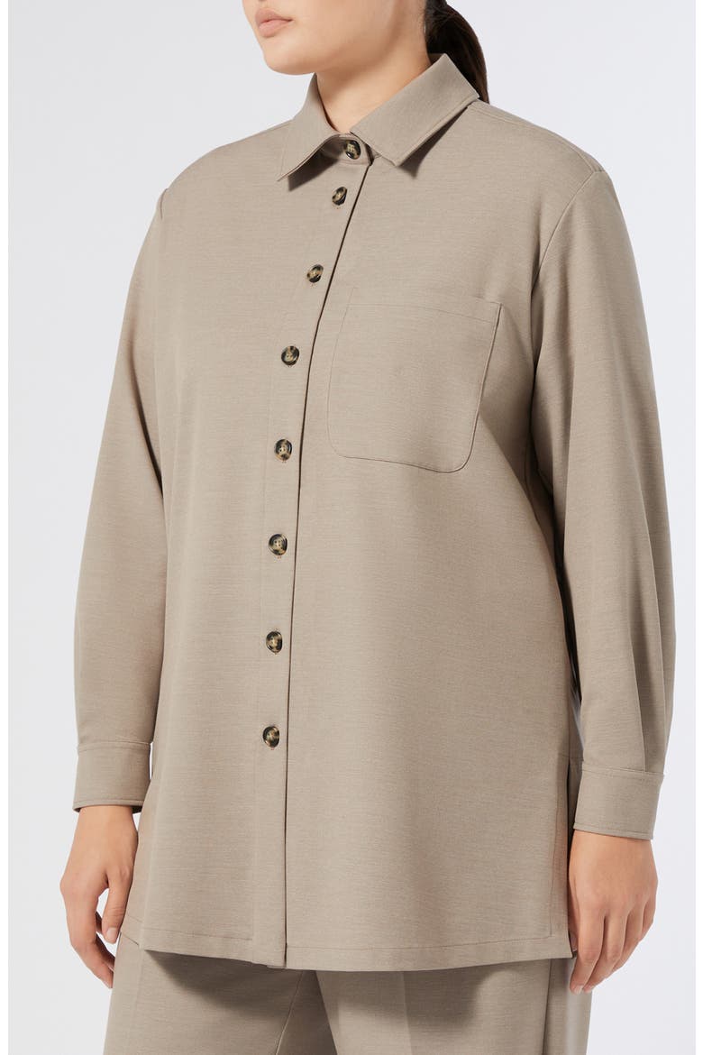 Yanina Twill Shirt Jacket, Main, color, TURTLEDOVE