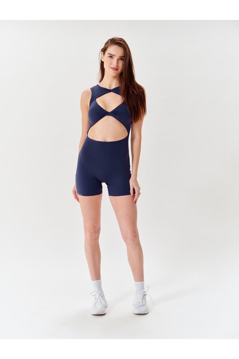 Peek--a-Boo Romper, Main, color, Navy