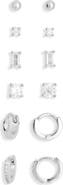 NORDSTROM RACK 6-Pack Mixed Stud & Hoop Earrings