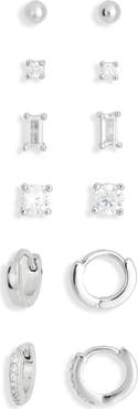 NORDSTROM RACK 6-Pack Mixed Stud & Hoop Earrings