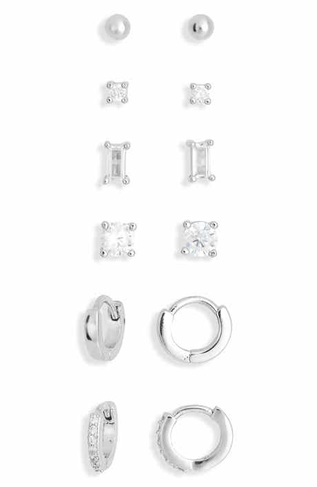 NORDSTROM RACK 6-Pack Mixed Stud & Hoop Earrings