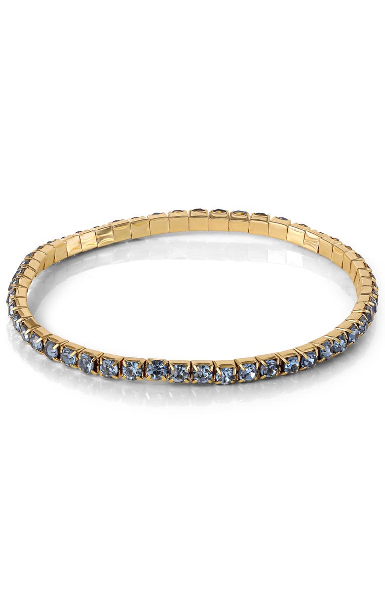 Jessica Simpson Crystal Stretch Bracelet, 5 Piece Set, Alternate, color, Gold