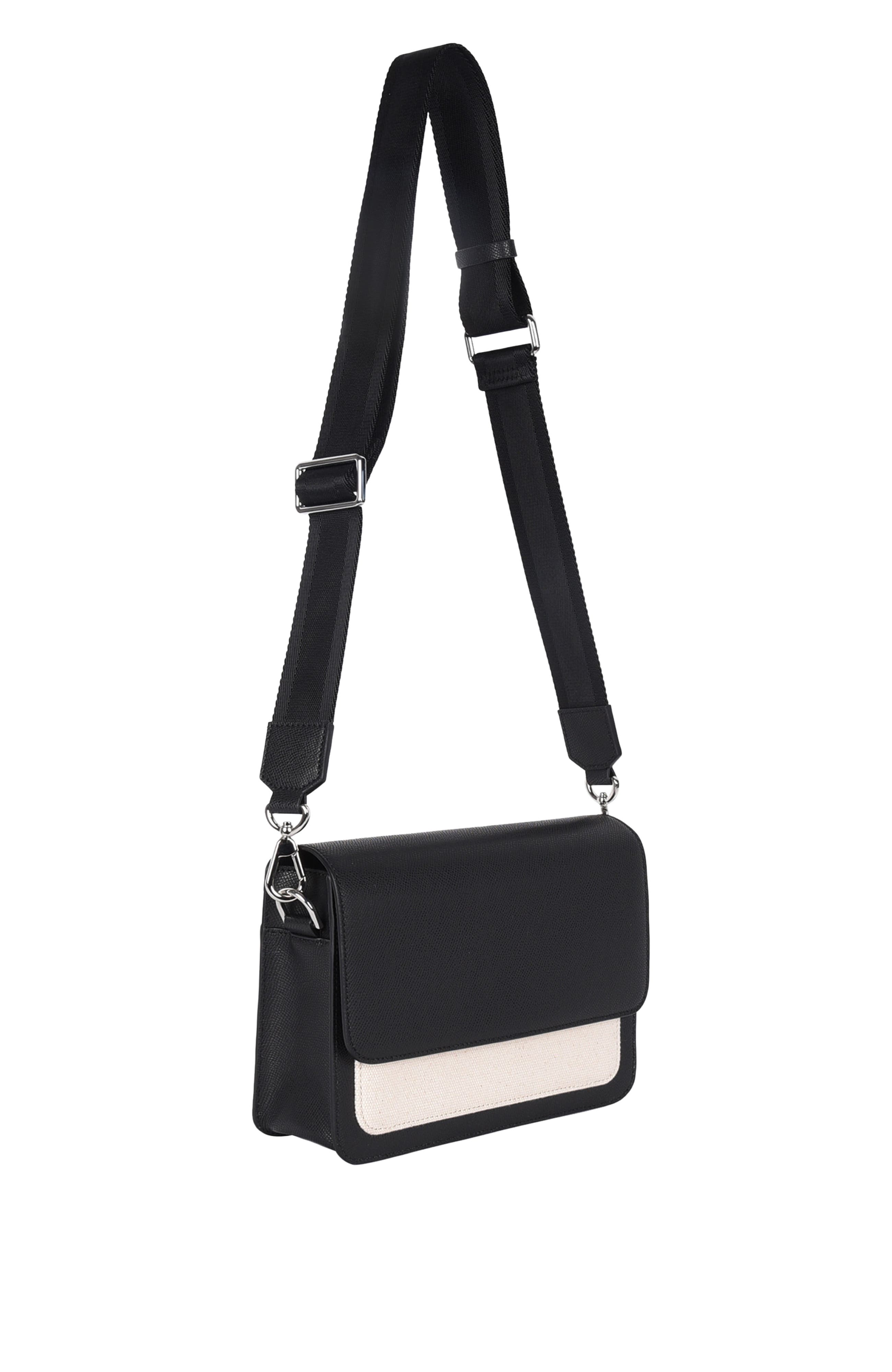 HYER GOODS Upcycled Leather and Canvas Convertible Crossbody Satchel, Alternate, color, 