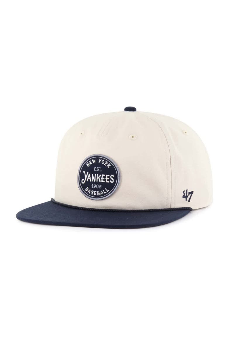 '47 Men's '47  Natural New York Yankees Payson Captain Snapback Hat, Main, color, Natural