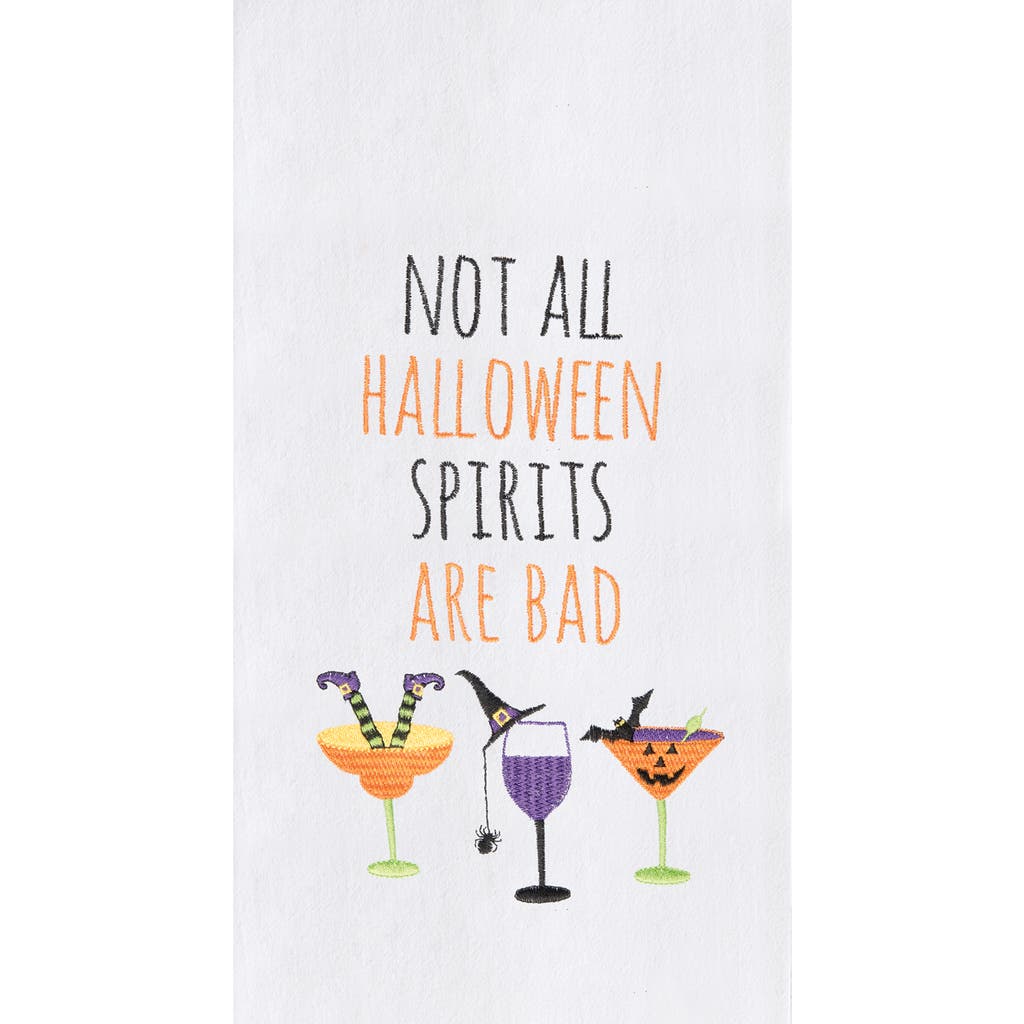 C & F Home C&f Home Halloween Sprits Cotton Embroidered Flour Sack Kitchen Towel In White