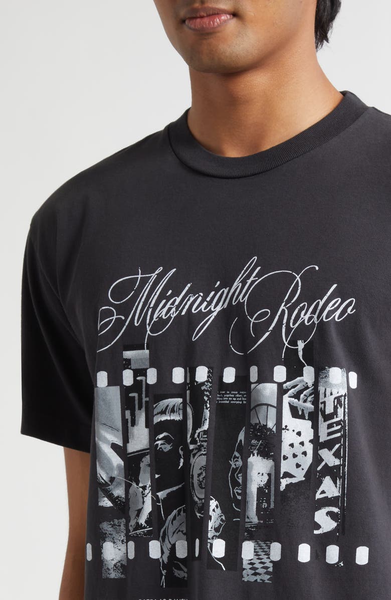 MIDNIGHT RODEO Psychological Thriller Graphic T-Shirt, Alternate, color, Black