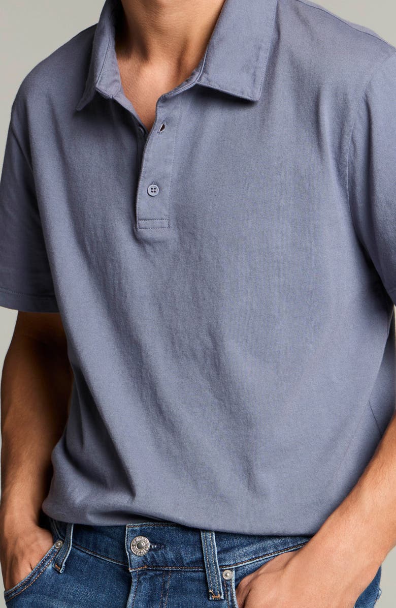 Vince Regular Fit Garment Dyed Cotton Polo, Alternate, color, Washed Hawk Blue