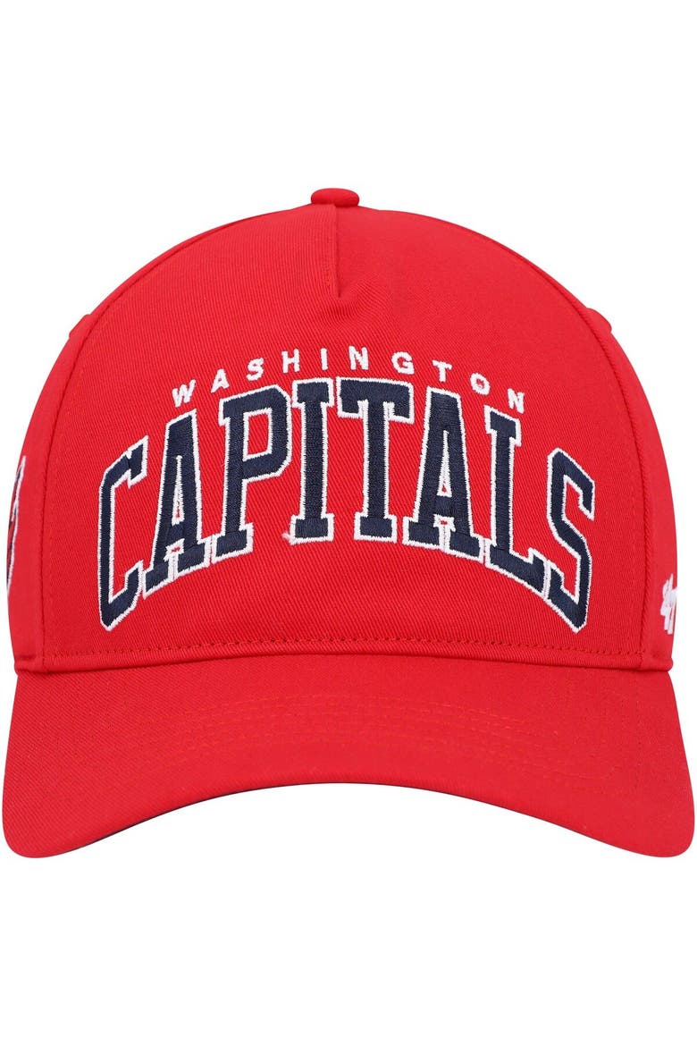 Men's '47 Red Washington Capitals Block Arch Hitch Snapback Hat, Alternate, color, Red