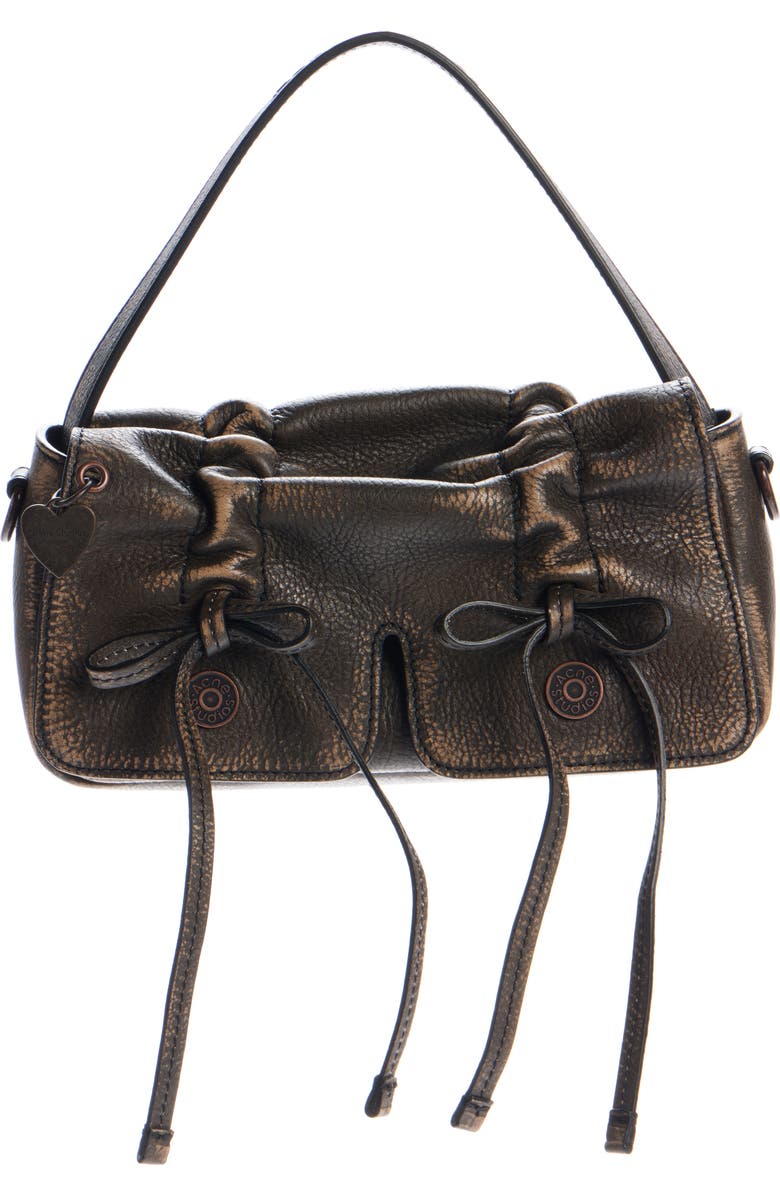 Acne Studios Micro Multipocket Leather Crossbody Bag, Main, color, Dark Brown/ Beige