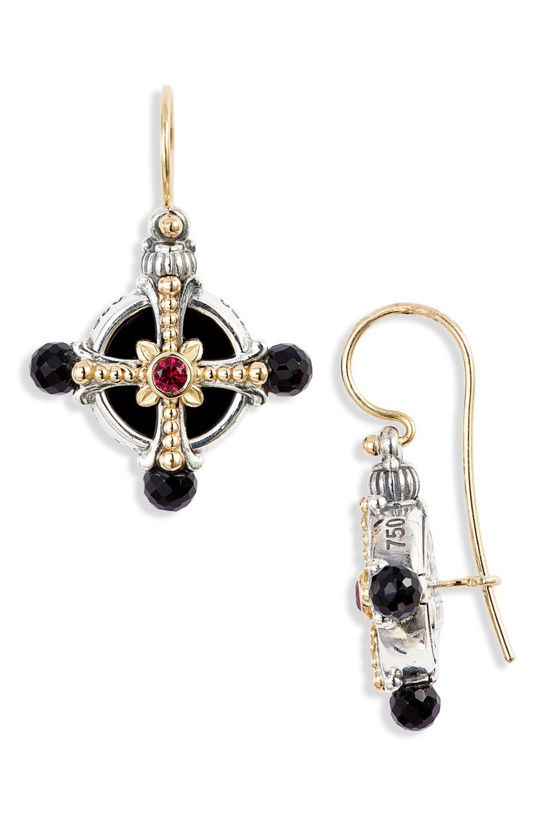 Calypso Cross Drop Earrings, Main, color, SILVER/ GOLD