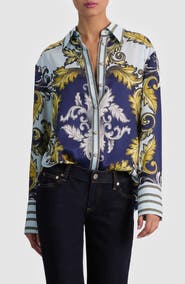 Alice + Olivia Lane Long Sleeve Woven Shirt