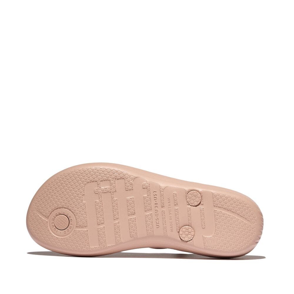 FitFlop Iqushion Sparkle Flip-Flops, Alternate, color, Classic Beige