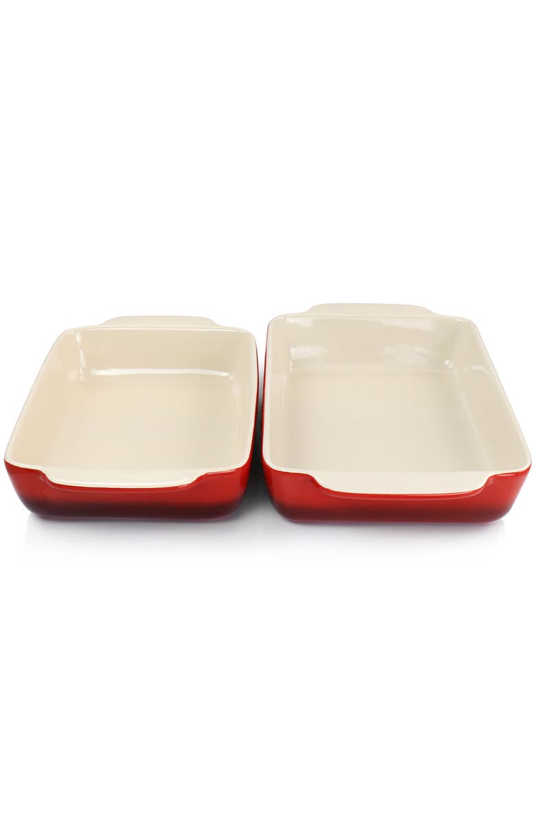 Crock-pot 2 Piece Stoneware Bake Pans, Alternate, color, Red