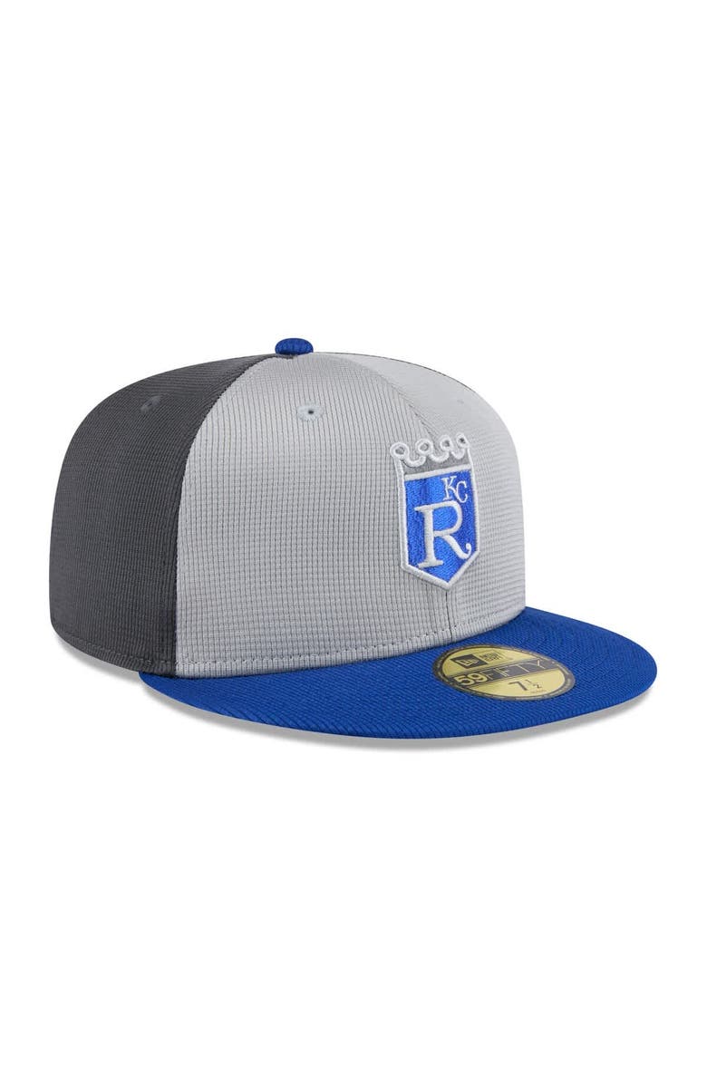 New Era Men's New Era Gray Kansas City Royals 2025 Batting Practice 59FIFTY Fitted Hat, Alternate, color,