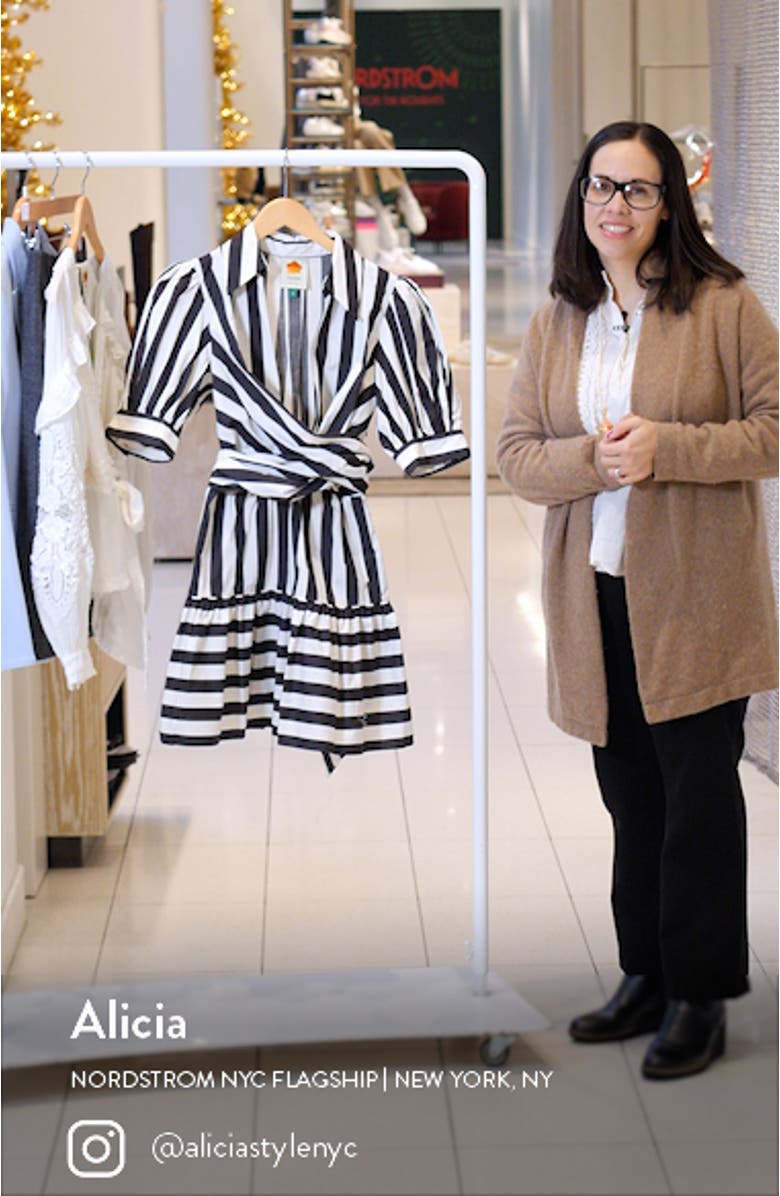 Mixed Stripe Tie Back Minidress, sales video thumbnail