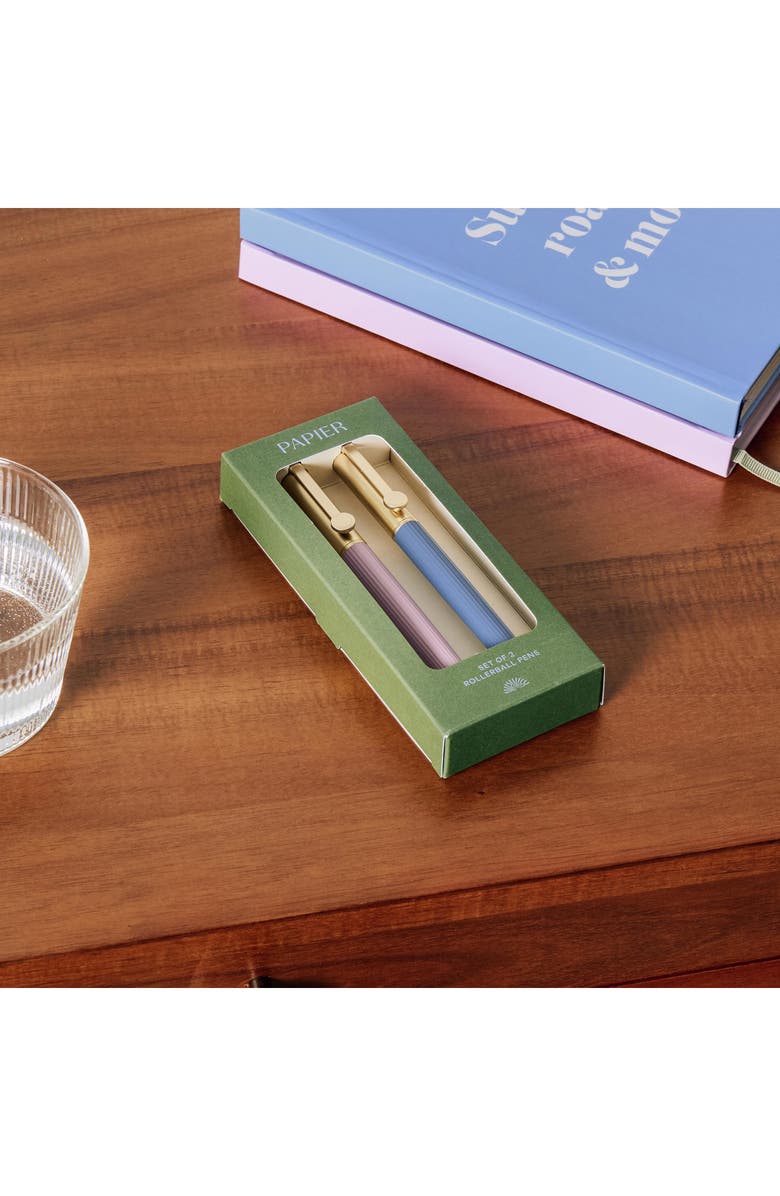 Papier Groove Metallic Set of 2 Rollerball Pens, Alternate, color, 