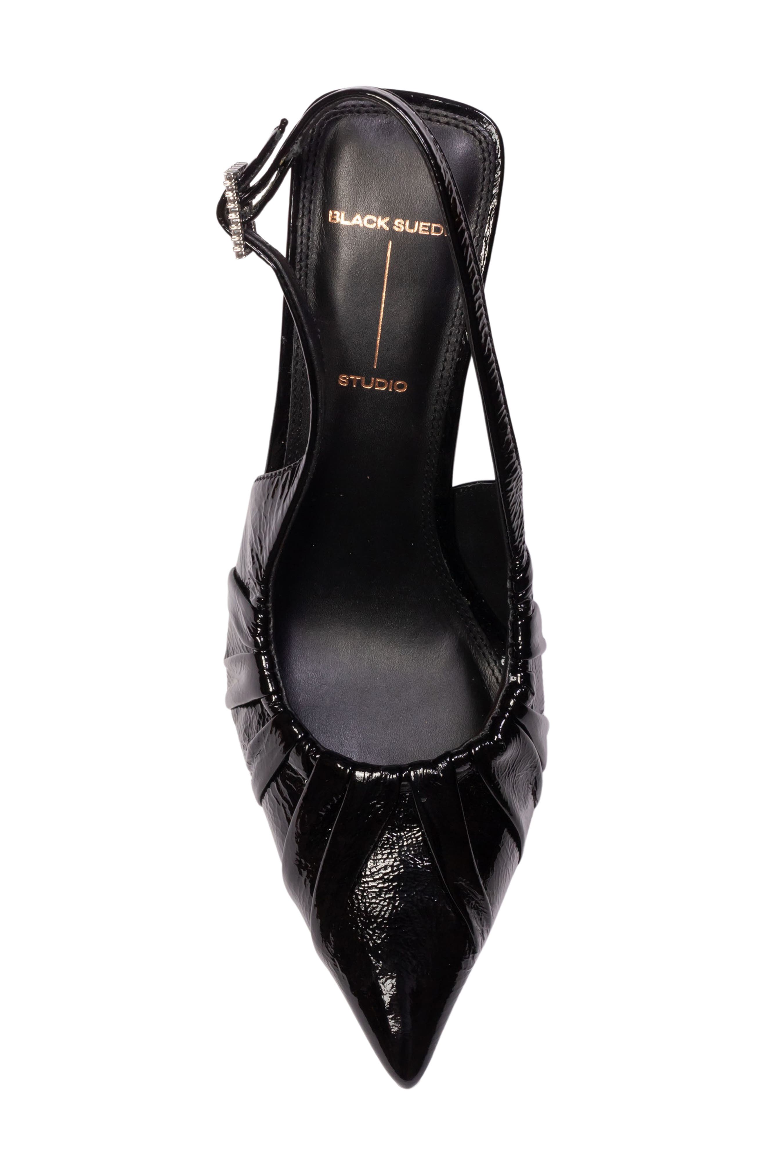 BLACK SUEDE STUDIO Piaz Slingback Pointed Toe Pump, Alternate, color, 