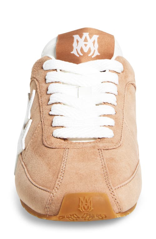 Amiri Pacific Stars Mixed Leather Sneakers In Brown