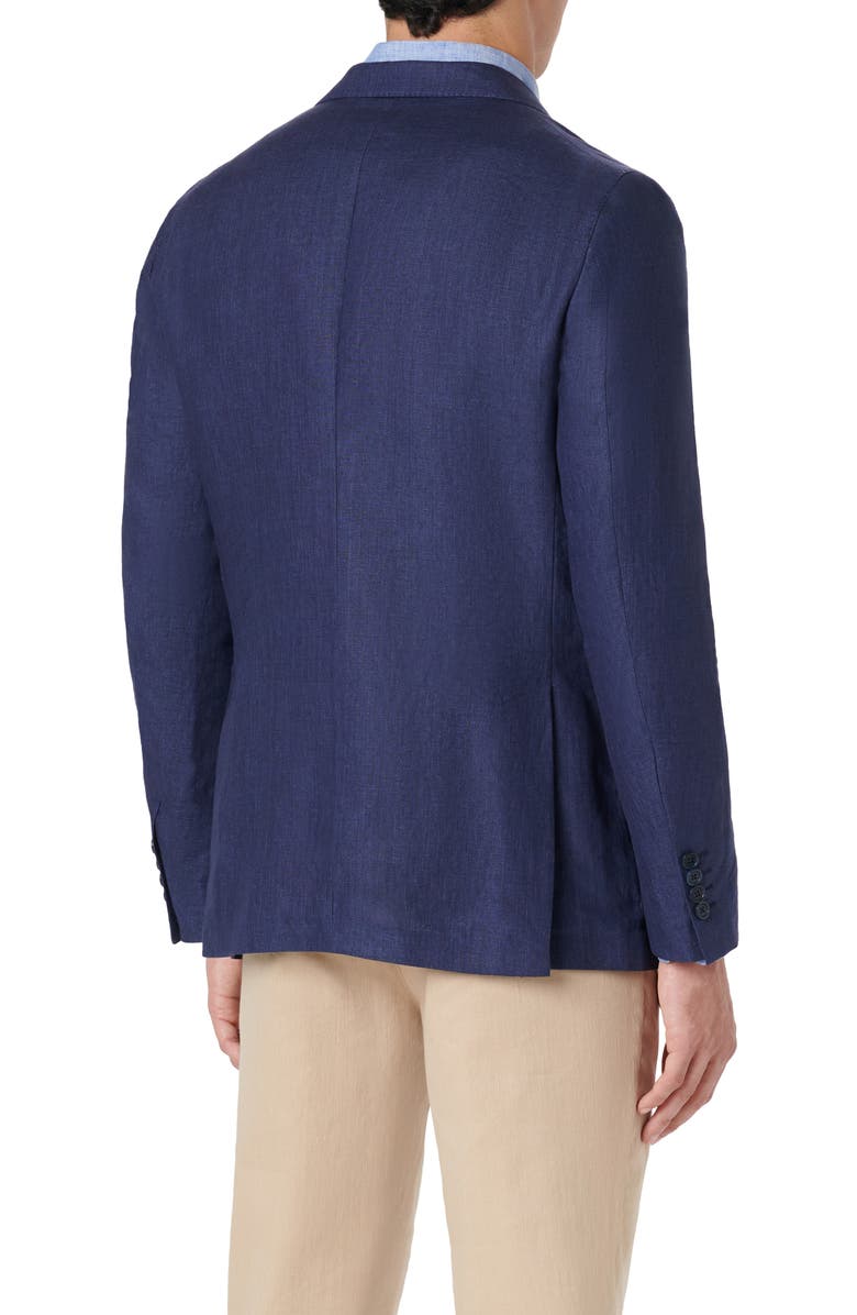 Bugatchi Linen Blazer, Alternate, color, Navy