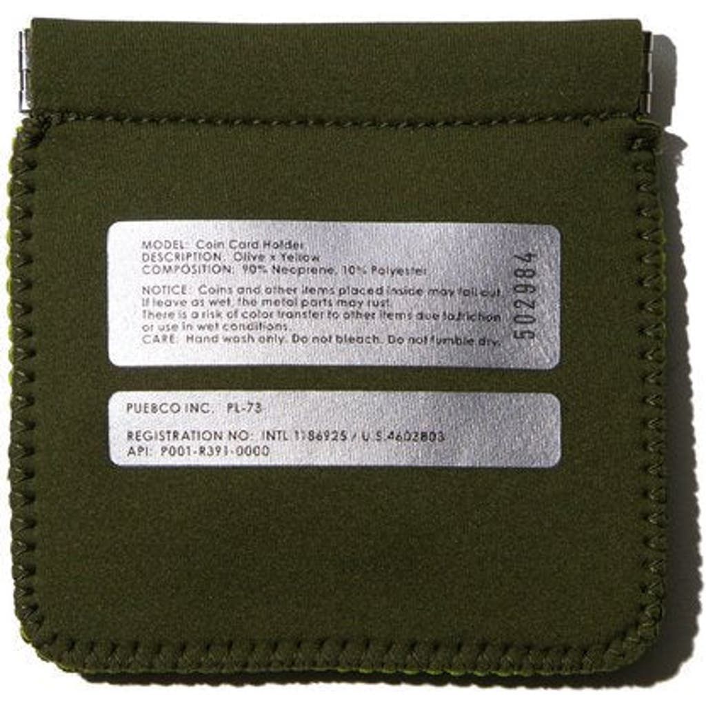PUEBCO Coin Card Holder in Olive/yellow  product