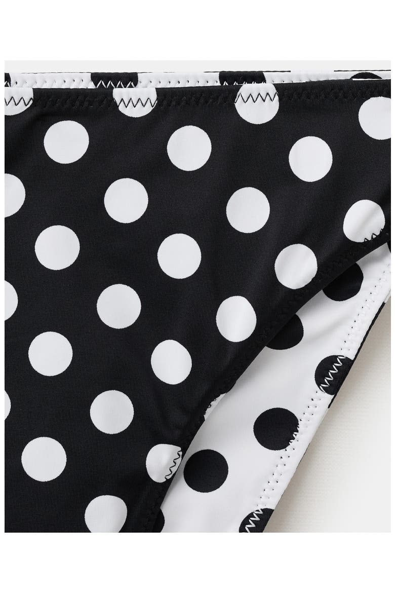Reversible Polka Dot Cheeky Bikini Bottoms, Alternate, color, BLACK