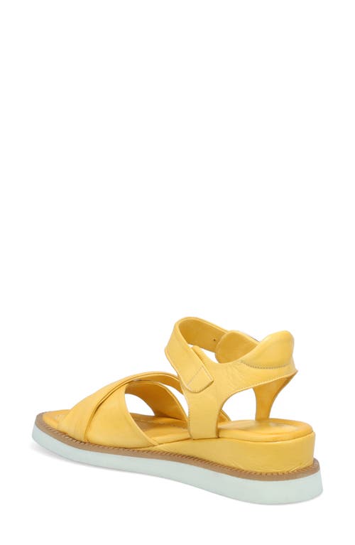 Miz Mooz Emelina Ankle Strap Platform Wedge Sandal In Ochre