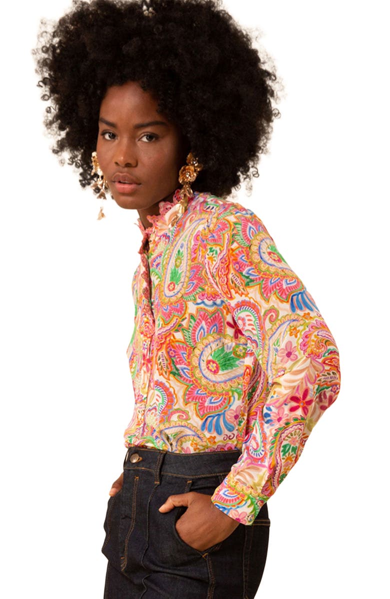 Hale Bob Molly Silk Top, Alternate, color, 