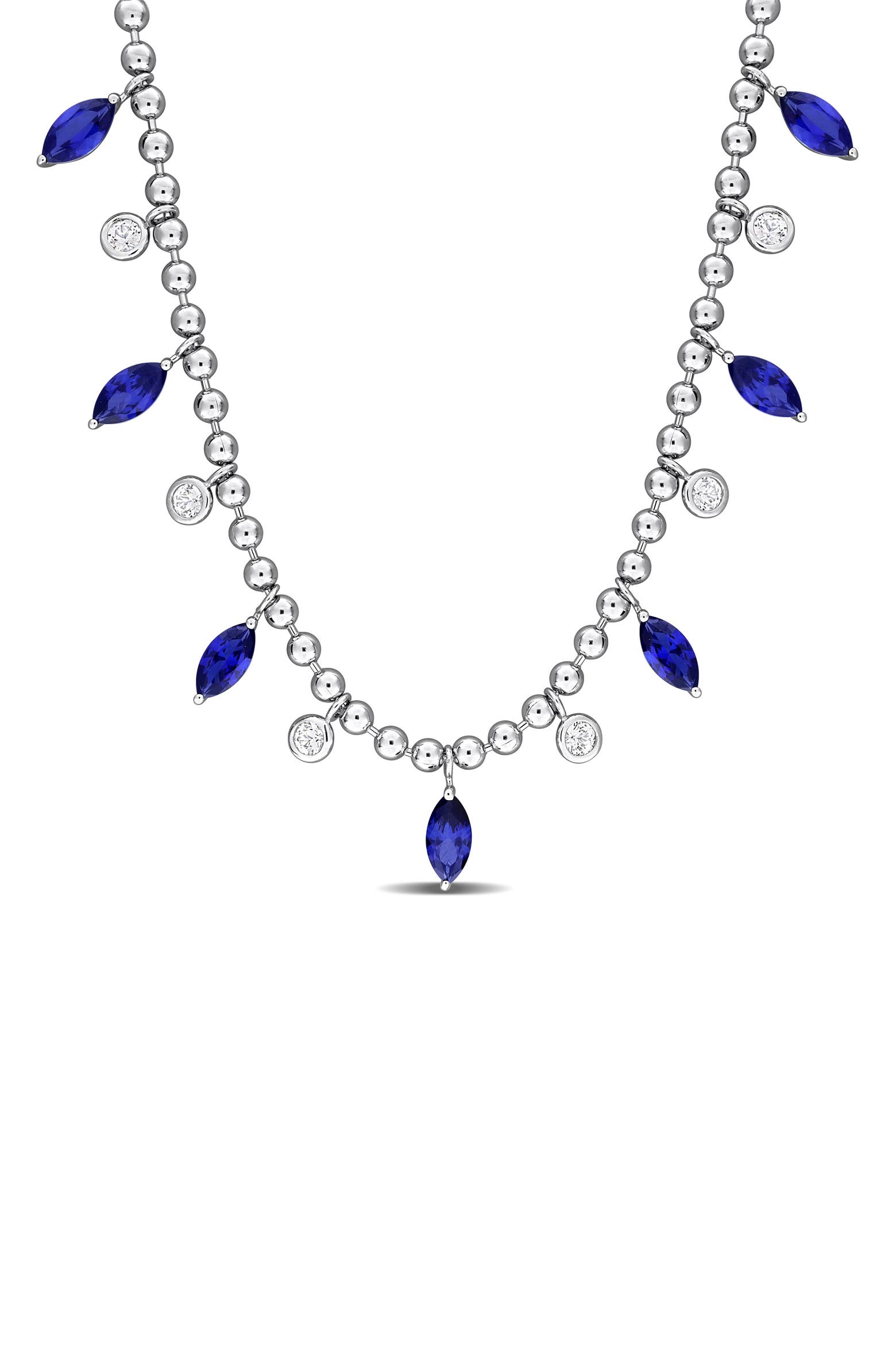 Electronic Lab Storage Racks DELMAR Lab Created Sapphire & Lab Created White Sapphire Necklace ...