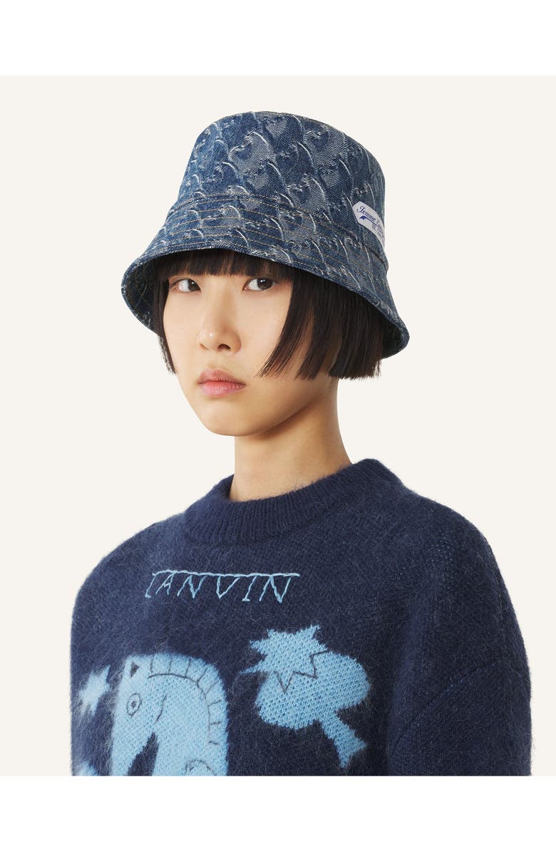 Lanvin Lunar Year Bucket Hat In Denim, Alternate, color, Blue