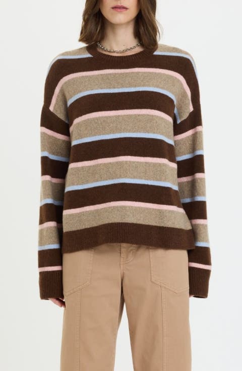 Carlyle Stripe Oversize Cotton Blend Sweater