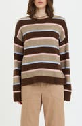 DAZE Carlyle Stripe Oversize Cotton Blend Sweater
