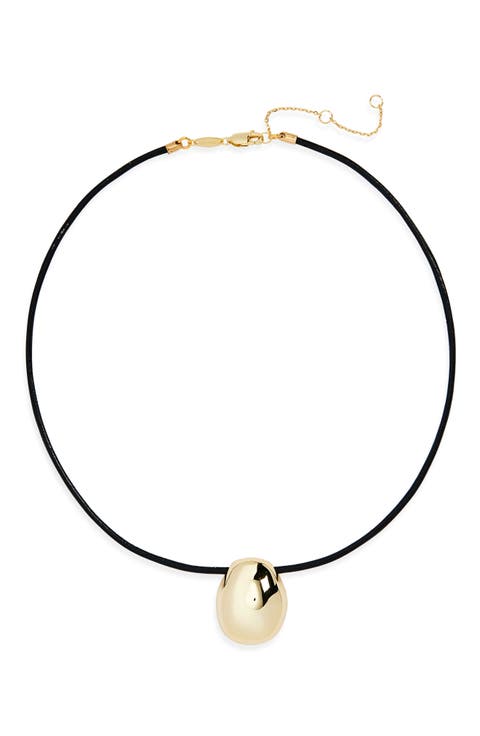 Lasso 14K Gold Pendant Necklace