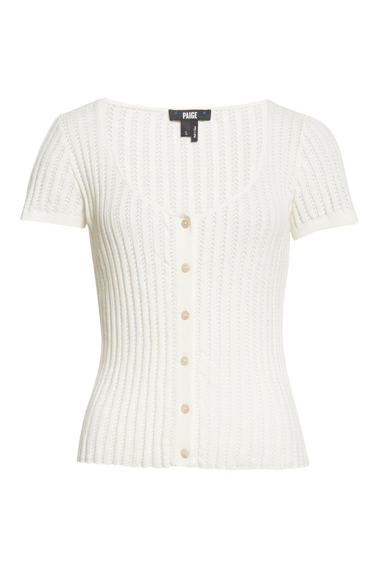 Anthy Open Stitch Knit Top, Alternate, color, WHITE