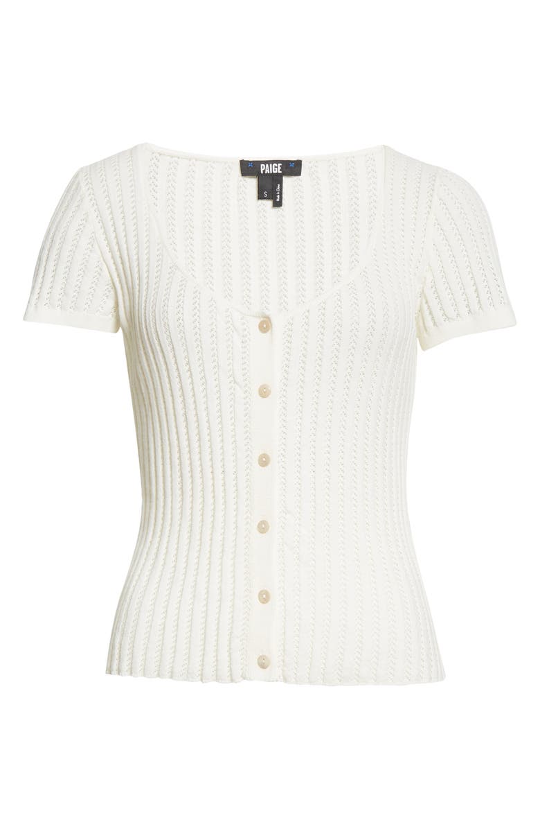 PAIGE Anthy Open Stitch Knit Top, Alternate, color, White