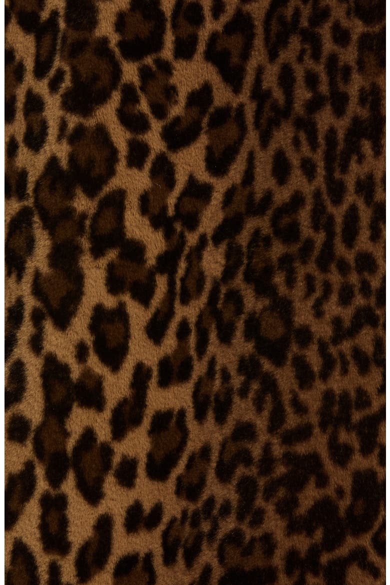 Leopard Print Hooded Reversible Faux Fur Jacket, Alternate, color, LEOPARD/ BLACK