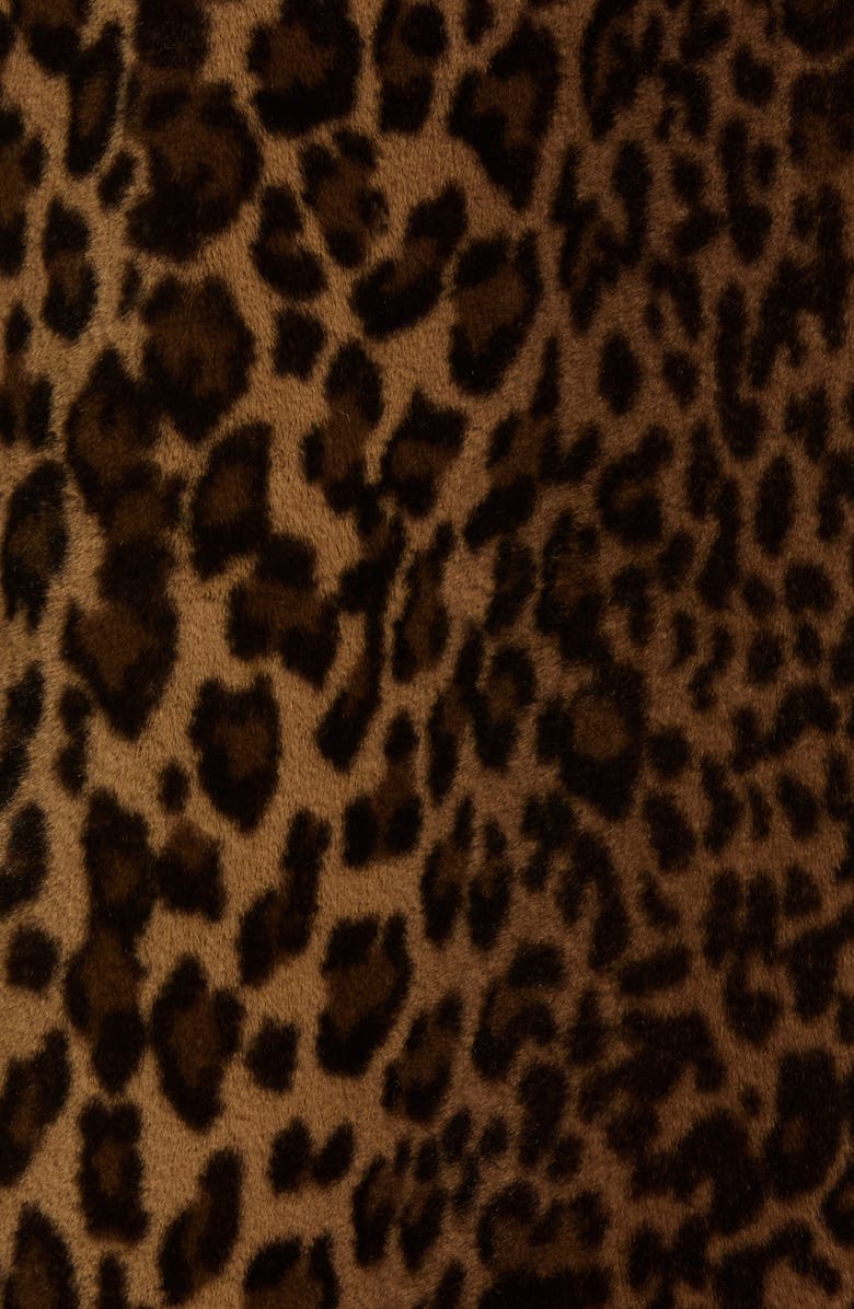 Via Spiga Leopard Print Hooded Reversible Faux Fur Jacket, Alternate, color, 
