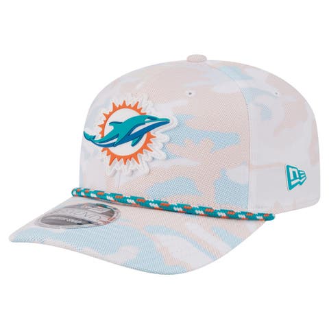 Men's New Era  White Miami Dolphins Camo Rope 9SEVENTY Adjustable Hat