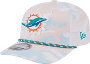 New Era Men's New Era White Miami Dolphins Camo Rope 9SEVENTY Adjustable Hat