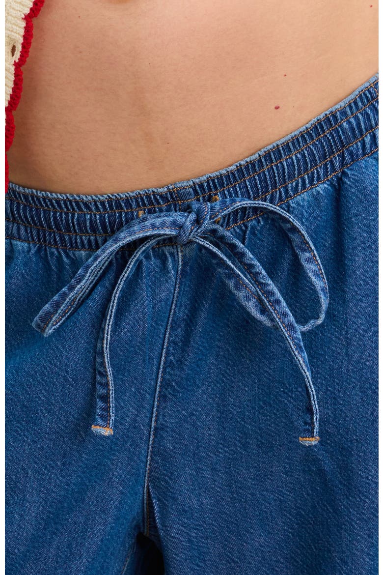 The Drapey Denim Wide Leg Pant, Alternate, color, True Indigo