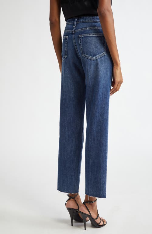 L Agence Raw Hem Straight Leg Jeans In Arco