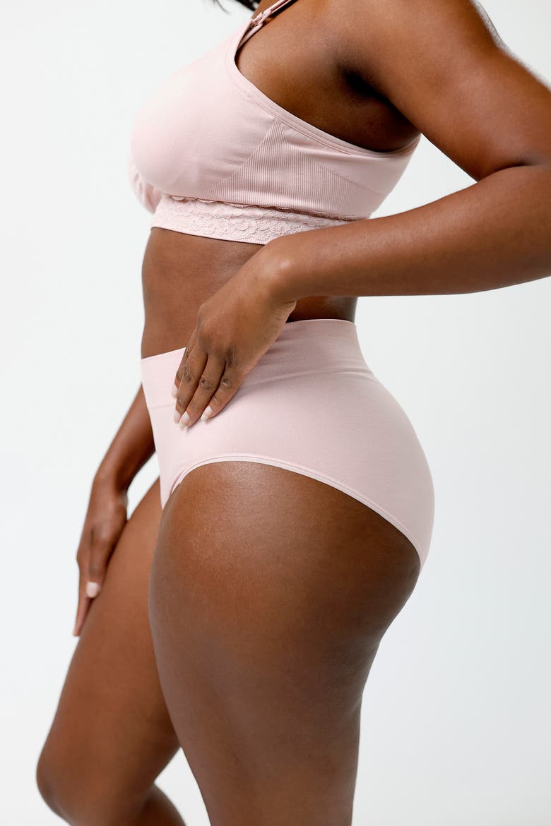 High Rise Bikini, Alternate, color, Petal